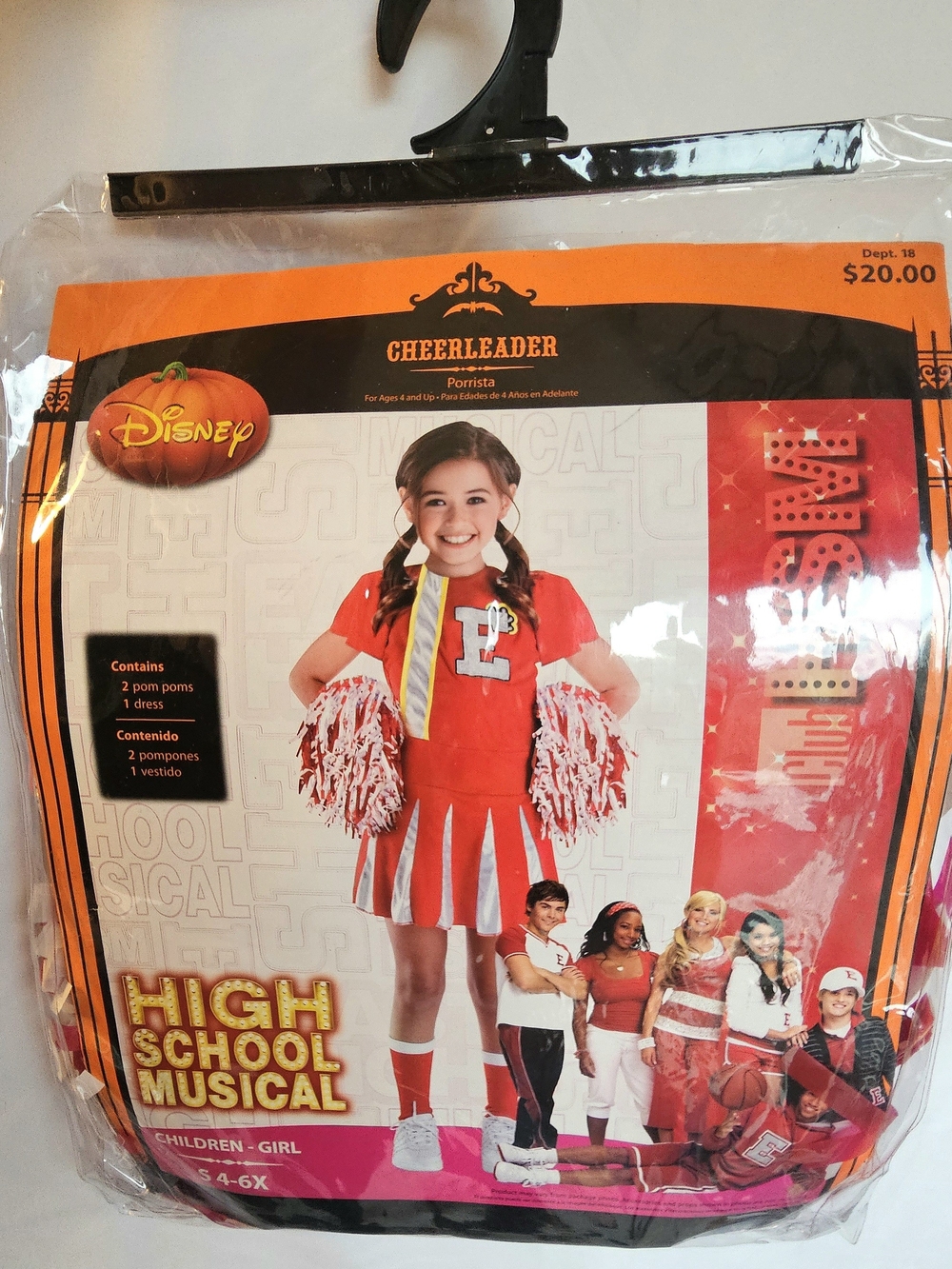 Disney Red and White Cheerleader Costume